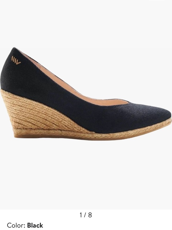 viscata Shoes - Never worn! Viscata Espadrilles Roses Canvas V Cut Espadrille Wedges Size 40